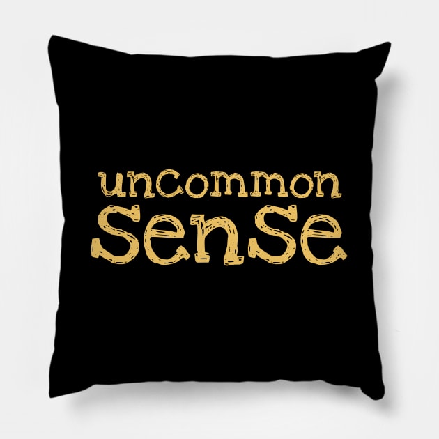 Uncommon Sense - 7 Pillow by NeverDrewBefore