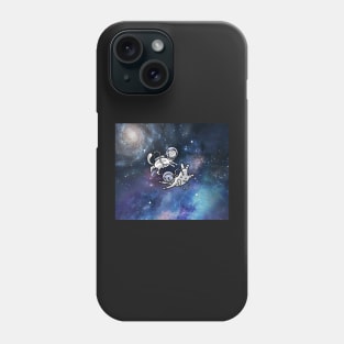 Space Buddies (Dog and Cat Astronauts) Phone Case