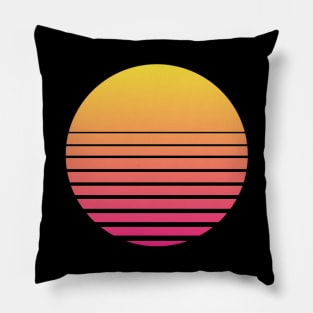 Outrun Retro Sun Pillow