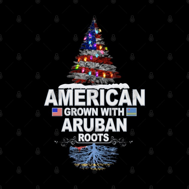 Christmas Tree  American Grown With Aruban Roots - Gift for Aruban From Aruba by Country Flags