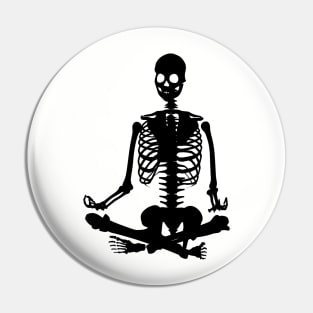 Skeleton Meditation Pin