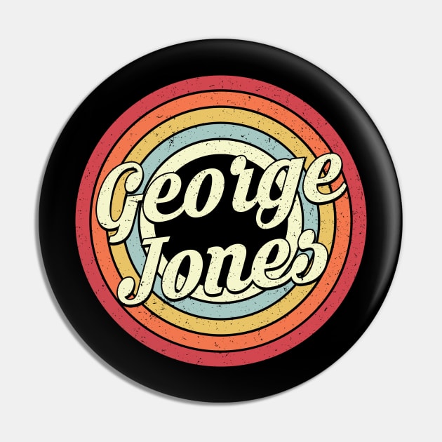 George Proud Name Retro Rainbow Tribute Pin by Alien Landscape Store