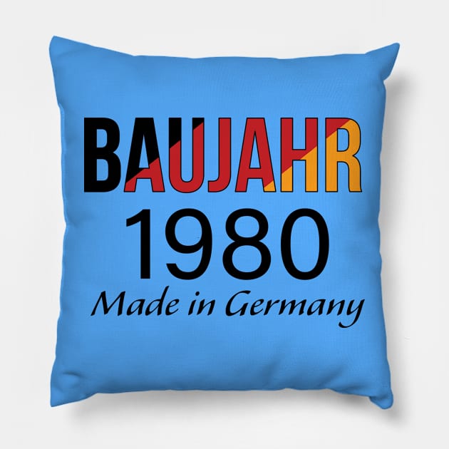 Baujahr 1980 Made in Germany- Made in 1980 Germany Pillow by PandLCreations