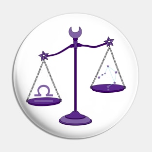 Libra (Royal Purple) Pin