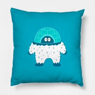 snow monster yeti Pillow