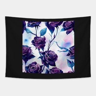 Watercolor rose pattern design Tapestry