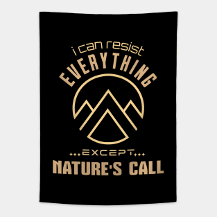 I Can Resist Everything Except Inspirational Quote Phrase Text Tapestry