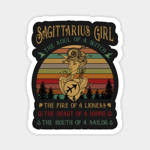 Sagittarius Girl The Soul Of A Witch Awesome T shi Magnet by TeeLovely