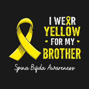 I wear yellow for my brother spina bifida awareness Month T-Shirt