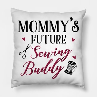 Sewing Mom and Baby Matching T-shirts Gift Pillow