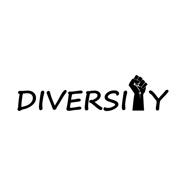 Diversity being creative typography design by DinaShalash