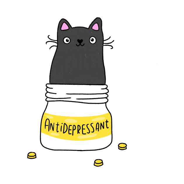antidepressant kitty by cmxcrunch