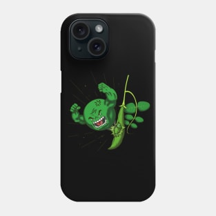 Funny Pea Vegan Angry Superhero Parody Phone Case