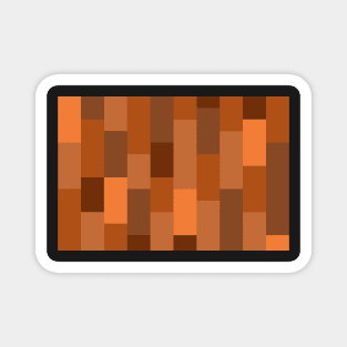 Abstract block bars illustration shades of orange Magnet