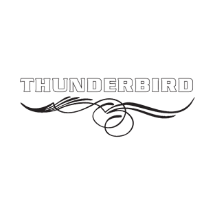 Thunderbird Emblem with Swoop Pinstripes T-Shirt