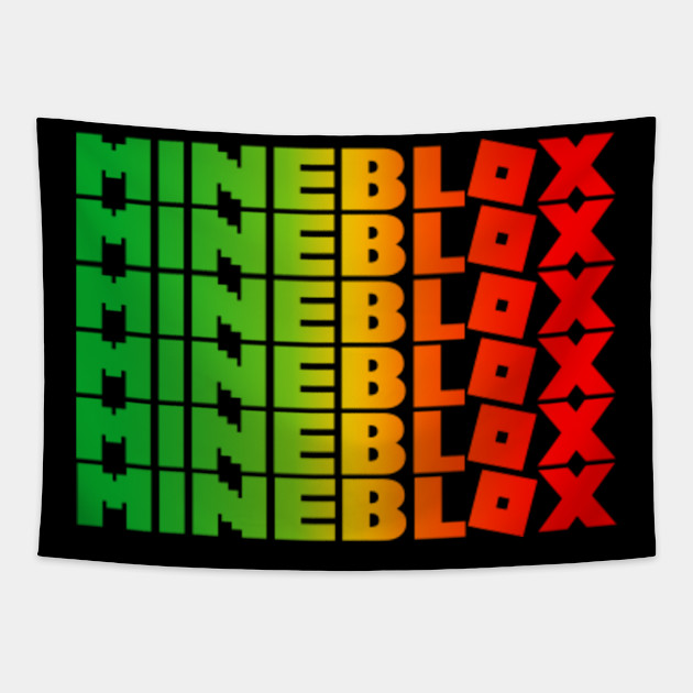 Mineblox Gamer Tapestry Teepublic - update mine blox roblox