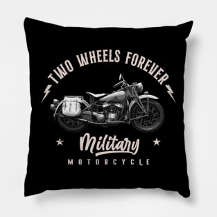 Two Wheels Forever Military Pillow