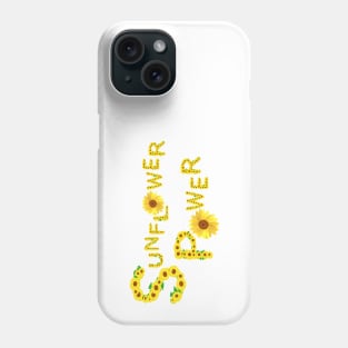 Sunflower Power (White Background) Phone Case