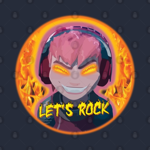 Nimona Fantasy Art, Let's Rock by AqlShop