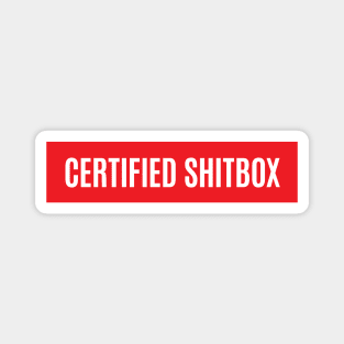 Certified Shitbox vehicle sticker - red Magnet