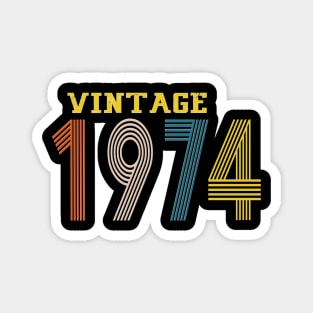 1974 vintage retro year Magnet