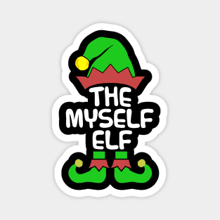 Myself Elf Matching Family Group Christmas Party Pajama Magnet