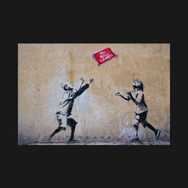 Banksy No Ball Games by SharpWallArts