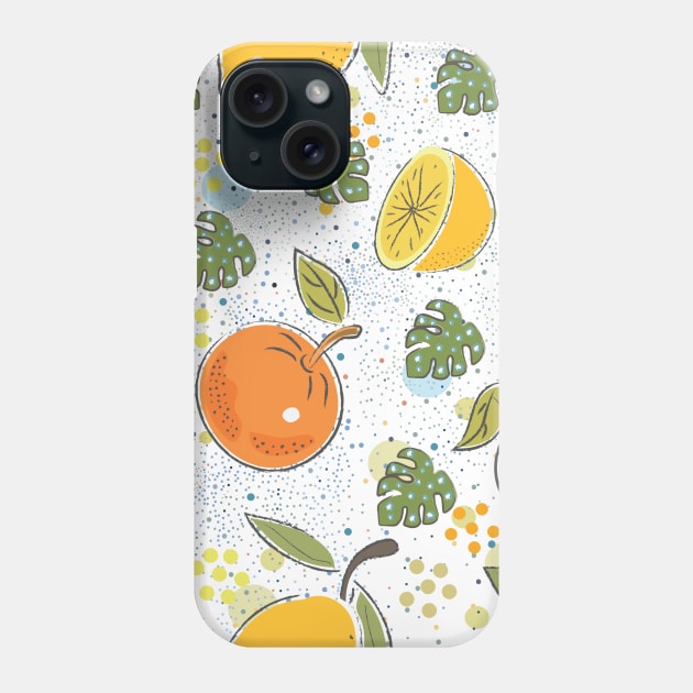 Oranges Phone Case by Kristina Stellar Scandinavian Land