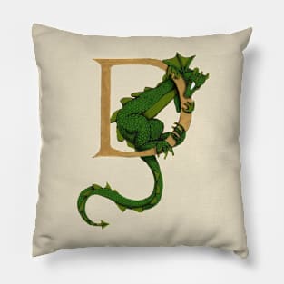 Green Dragon Letter D 2023 Pillow