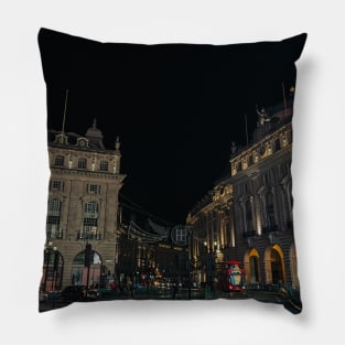 Night Piccadilly Circus - London Pillow