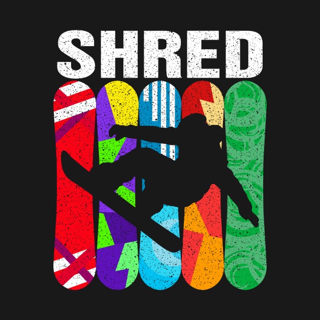 Shred Snowboard Retro by DanYoungOfficial