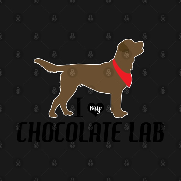 I love my Chocolate Lab Labrador Retriever Pattern Brown Labs by JessDesigns