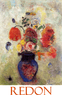 Bouquet of Flowers by Odilon Redon Magnet