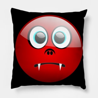 Halloween Vampire Emoji Pillow