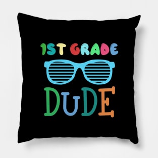 Trendy First Grade Student Back To School Gift - 1st Grade Dude Pillow