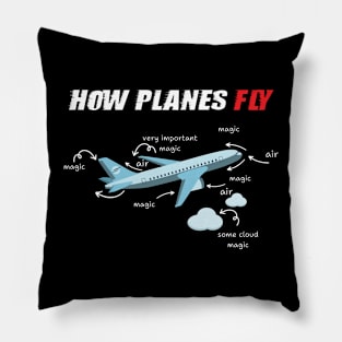 How Planes Fly Aerospace Engineering Aviation Pillow