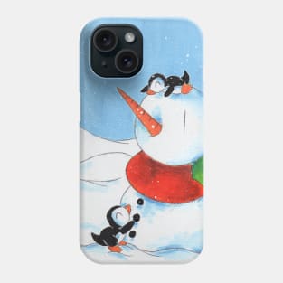 Penguins Play in the Snow Phone Case