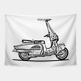 Juno K Motorcycle Sketch Art Tapestry