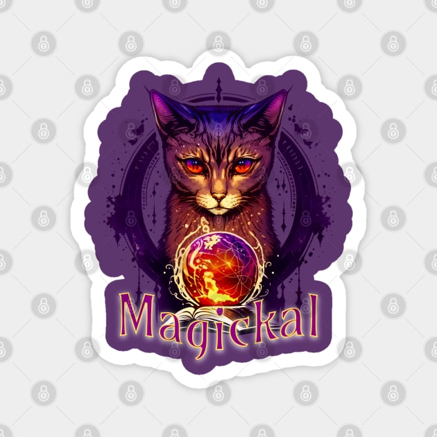 Psychic Cat Magnet by The Sherwood Forester