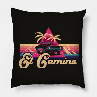 El Camino Vaporwave Pillow