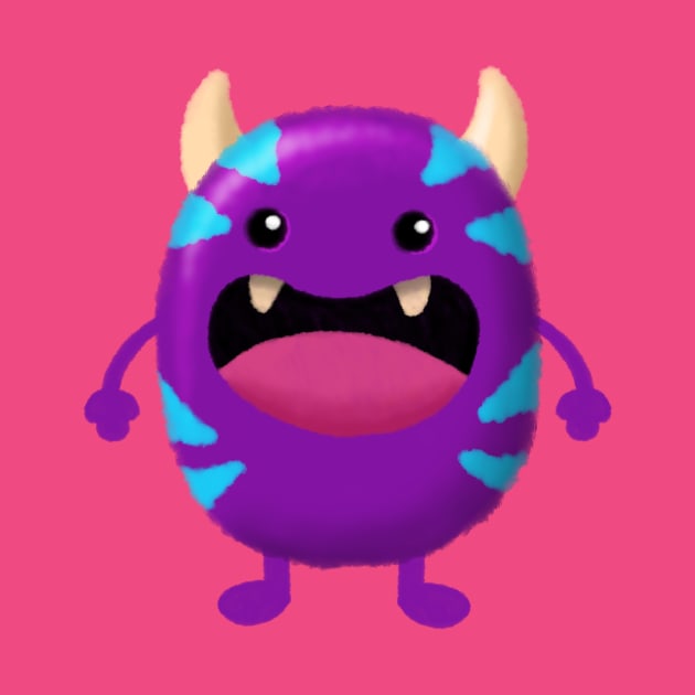 Cute Purple Monster by avertodesign