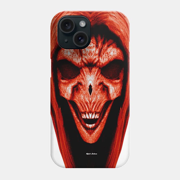 Red Haired Skull Phone Case by RafaelSalazar