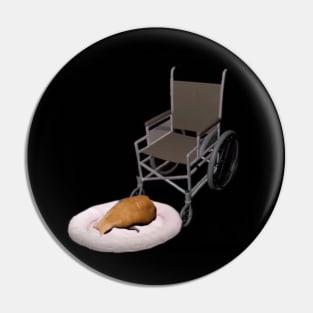 Cat In A Wheelchair Pin