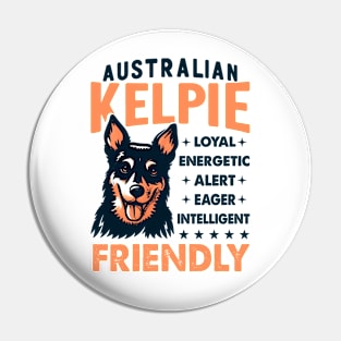 Cute Australian Kelpie Loyal & Friendly Dog Pin