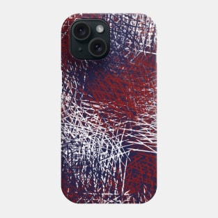 Hand-Drawn Red, White, and Blue Scribble Graphic Design Phone Case