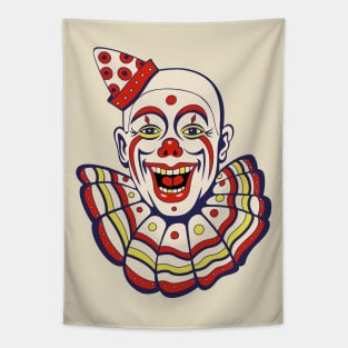 Vintage Circus Clown Tapestry