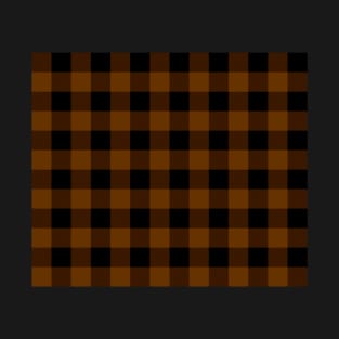 Brown And Black Check Pattern T-Shirt