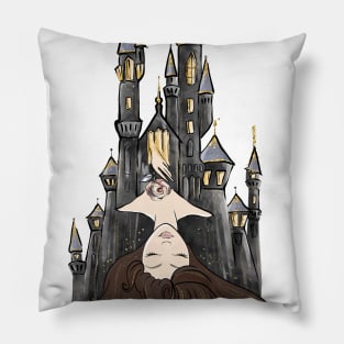 Sleeping Beauty Castle - Brunette Pillow