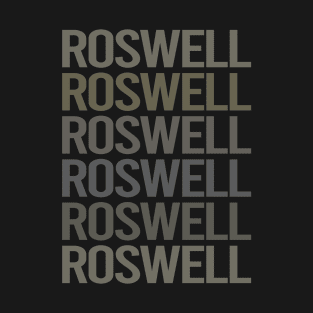 Gray Text Art Roswell T-Shirt