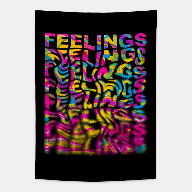 Feelings - Feelings Colorful Tapestry by Kudostees